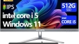 23.8-Inch Fhd All-in-One Desktop Compute,Core i5, 16GB DDR RAM,512GB PCIe SSD,1920×1080 FHD Display, WiFi, Bluetooth,Mouse and Keyboard Include,with 1-Year Warrant