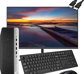 HP ProDesk 600 G3 SFF Desktop Computer with 21.5″ FHD Monitor, Intel Quad Core i5-6500, 16GB DDR4, 256GB SSD, DisplayPort, Keyboard & Mouse, WiFi, BT, Windows 11 Pro (Renewed), Black