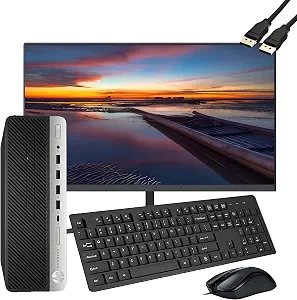 HP ProDesk 600 G3 SFF Desktop Computer with 21.5″ FHD Monitor, Intel Quad Core i5-6500, 16GB DDR4, 256GB SSD, DisplayPort, Keyboard & Mouse, WiFi, BT, Windows 11 Pro (Renewed), Black