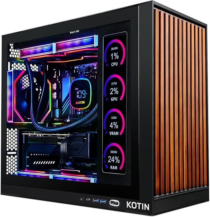 KOTIN Prebuilt Gaming PC Ryzen 7 9700X 16GB DDR5 RTX 5060 Ti 8GB 1TB SSD