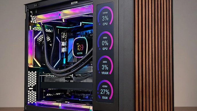KOTIN Prebuilt Gaming PC RTX 5070 12GB, Ryzen 7 9700X, 32GB DDR5, 1TB SSD